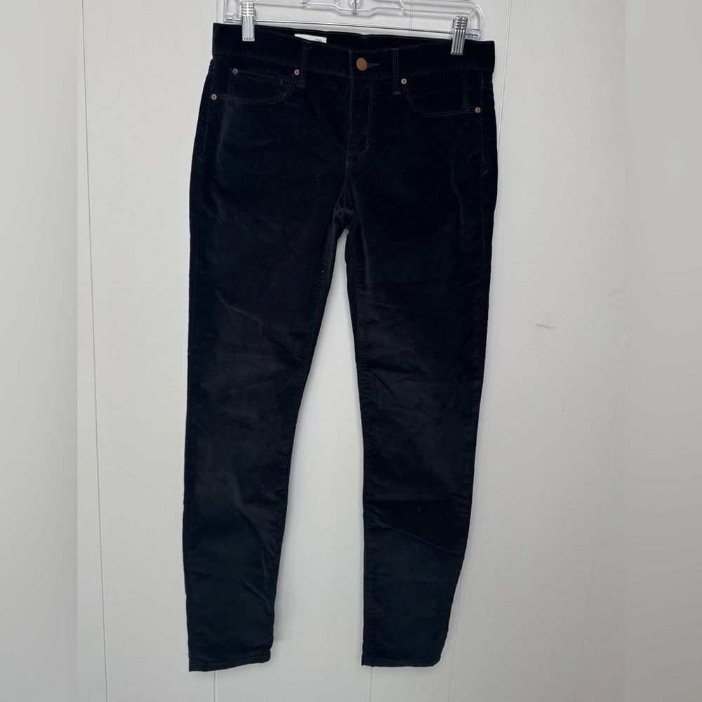 Gap 1969 Black Soft Corduroy Cotton Blend Skinny Jeans for Women Size 28r